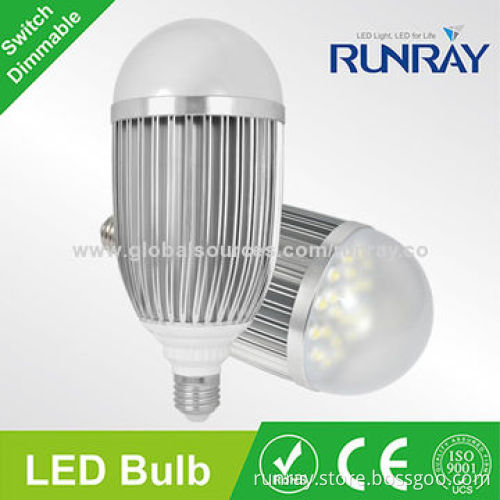 21W LED Globe Bulbs, Bridgelux Chip, 3-year Warranty/CE Mark/E27 Base/85-265V AC Input Voltage